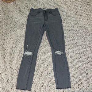 Pacsun Grey Ripped Jegging